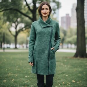 Trouve’ Heather Green Cardigan Sweater Size Large